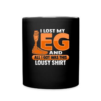 Amputated leg prosthesis Prosthesis Amputation - Full Colour Mug - black - Front