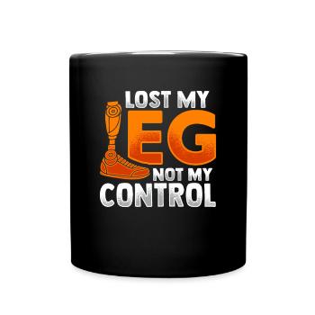 Prothèse de jambe amputée Amputation - Mug uni - noir - Devant