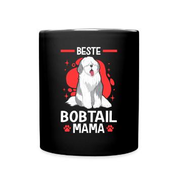 Beste Bobtail Mama Altenglischer Bobtail - Tasse einfarbig - Schwarz - Vorne