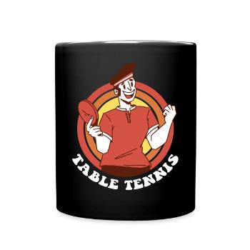 Table Tennis Table Tennis Bat Ping Pong - Full Colour Mug - black - Front