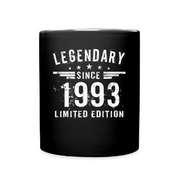30e anniversaire né en 1993 Légendaire depuis 1993 - Mug uni - noir - Devant