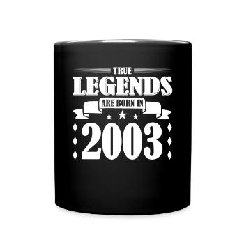 20e anniversaire né en 2003 Légendes nées en 2003 - Mug uni - noir - Devant