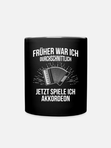 Ziehharmonika Steirische Harmonika Akkordeon - Tasse einfarbig - Schwarz