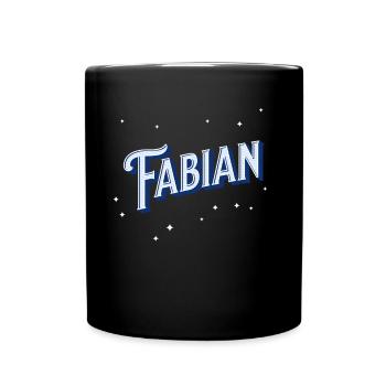 Fabian's name personalized - Full Colour Mug - black - Front
