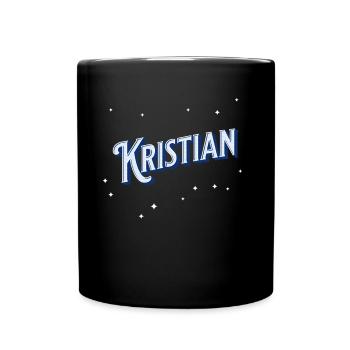 Kristian Namen personalisiert - Tasse einfarbig - Schwarz - Vorne