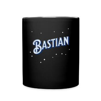 Bastian Namen personalisiert - Tasse einfarbig - Schwarz - Vorne