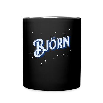 Björn Namen personalisiert - Tasse einfarbig - Schwarz - Vorne