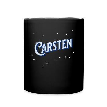 Carsten Namen personalisiert - Tasse einfarbig - Schwarz - Vorne