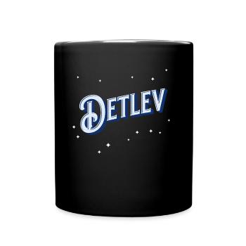 Detlev Namen personalisiert - Tasse einfarbig - Schwarz - Vorne