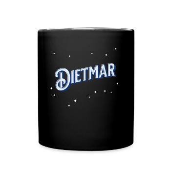 Dietmar Namen personalisiert - Tasse einfarbig - Schwarz - Vorne