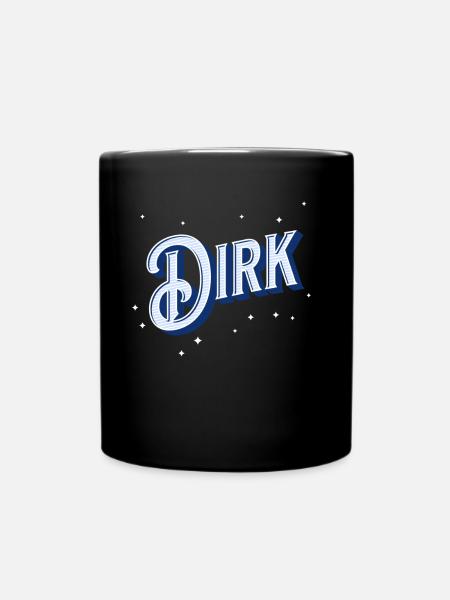 Dirk Namen personalisiert - Tasse einfarbig - Schwarz