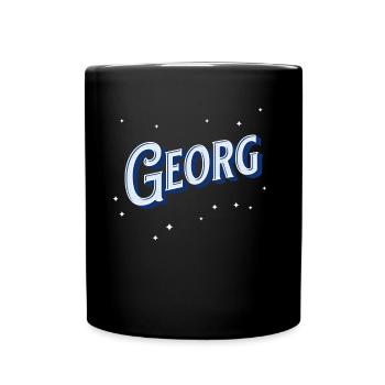 Georg Namen personalisiert - Tasse einfarbig - Schwarz - Vorne