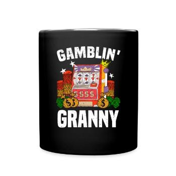 Casino Gambling Slot Machine à sous Jeu de cartes - Mug uni - noir - Devant