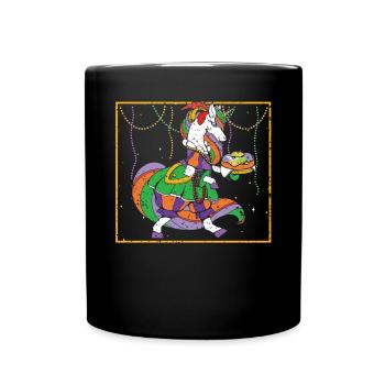 Unicorn Lover Mardi Gras Nouvelle-Orléans Louisiane - Mug uni - noir - Devant