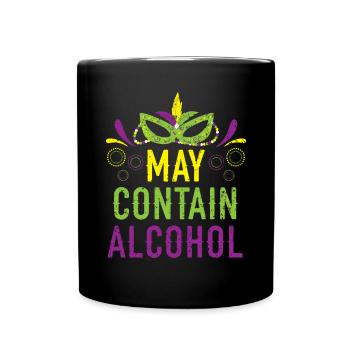 Peut contenir de l’alcool Mardi Gras Celebration - Mug uni - noir - Devant
