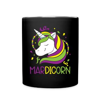 Célébration de Mardi Gras de l’amoureux de la licorne Mardicorn - Mug uni - noir - Devant