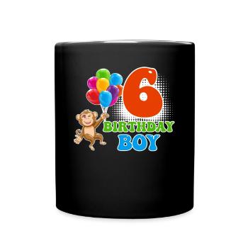 Birthday Boy 6 Years Young Son Nephew - Full Colour Mug - black - Front