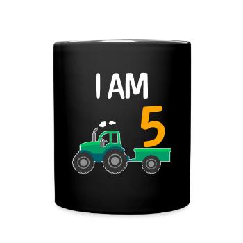 5th birthday boy 5 years - Full Colour Mug - black - Front