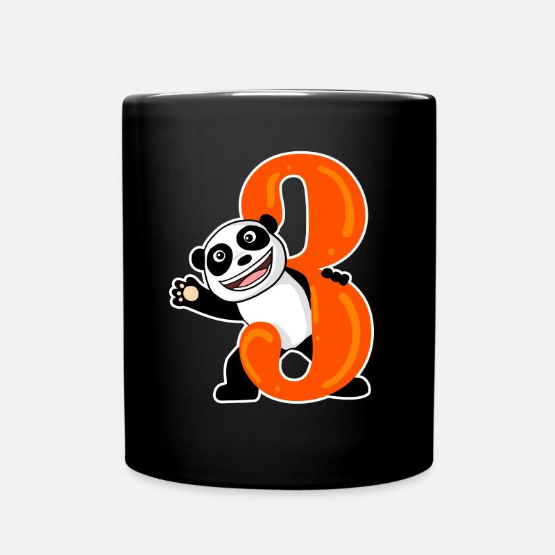 3 Jahre alt - 3. Geburtstag Geschenk - Tasse einfarbig - Schwarz