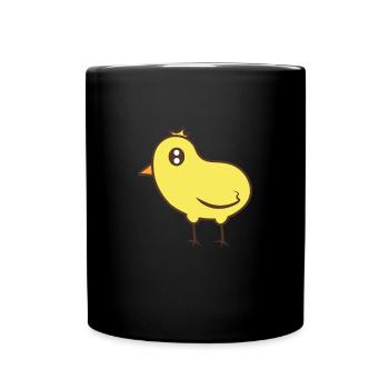 Vogel Gelb Kawaii - Tasse einfarbig - Schwarz - Vorne