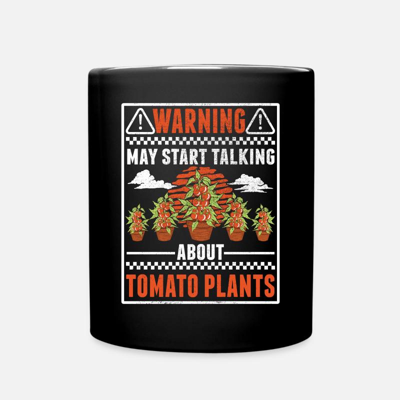 Tomaten Geschenk Tomatenzüchter Paradeiser - Tasse einfarbig - Schwarz
