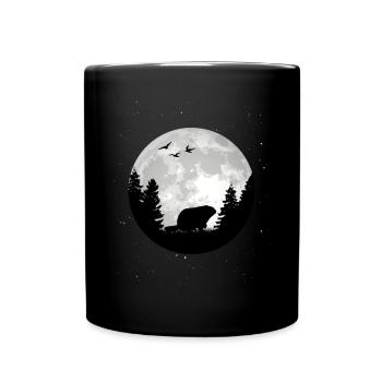 Marmotte Lune Jour de la marmotte de la forêt Marmotte - Mug uni - noir - Devant