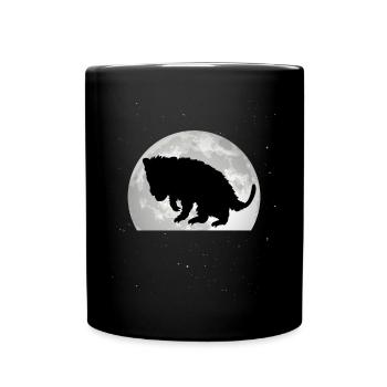 Opossum Moon Possum Marsupial - Full Colour Mug - black - Front