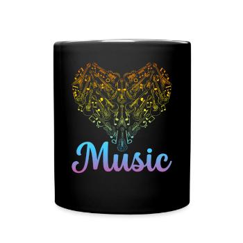 Guitar Music Lover - Guitar Musician Guitar Player - Tasse einfarbig - Schwarz - Vorne