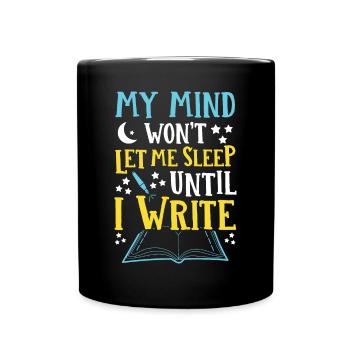 Mein Verstand lässt mich nicht schlafen, bis ich - Mug uni - noir - Devant