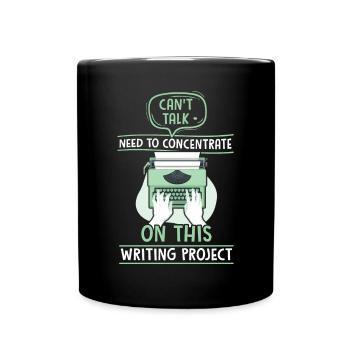 I can't talk about it, I have to wait for it. - Full Colour Mug - black - Front