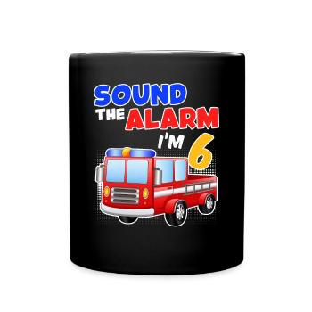 6th birthday boys 6 years child son - Full Colour Mug - black - Front