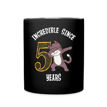 Unbelievable for 5 years 5th birthday - Full Colour Mug - black - Front