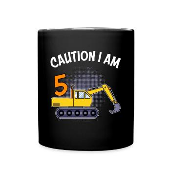 5th Birthday Boy 5 Years - Full Colour Mug - black - Front