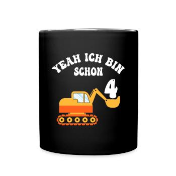 4 ans Garçon 4ème anniversaire - Mug uni - noir - Devant