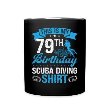 79 Year Old Scuba Diver Snorkeling Mask Dive - Tasse einfarbig - Schwarz - Vorne