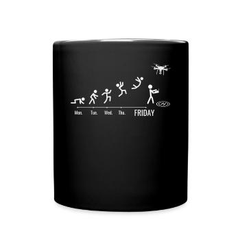 Drone Pilot Drone Camera Quadcopter Weekend - Full Colour Mug - black - Front