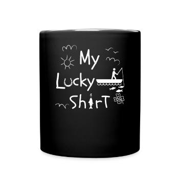 Angler Kayak Fishing Boat Fun Fly Fishing - Full Colour Mug - black - Front