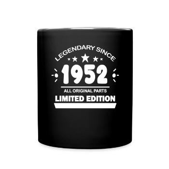 1952 - Jahrgang 1952 - Baujahr 1952 - Tasse einfarbig - Schwarz - Vorne