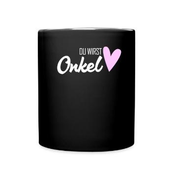 Onkel - Onkel werden - Schwangerschaft verkünden - Tasse einfarbig - Schwarz - Vorne