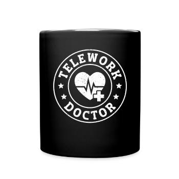 Médecin en télétravail dans le domaine de la santé - Mug uni - noir - Devant