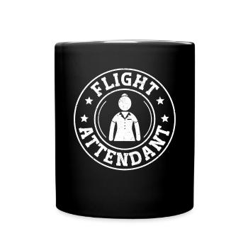 Hospitality Flight Attendant - Tasse einfarbig - Schwarz - Vorne