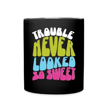 Anger never looked so sweet quote gift - Full Colour Mug - black - Front
