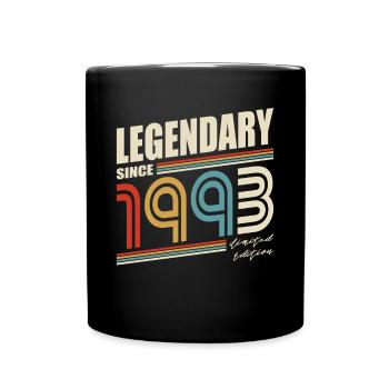 30e anniversaire né en 1993 Légendaire depuis 1993 - Mug uni - noir - Devant