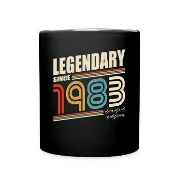 40e anniversaire né en 1983 Légendaire depuis 1983 - Mug uni - noir - Devant