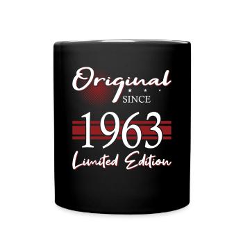 60th birthday born 1963 Original Since 1963 - Full Colour Mug - black - Front