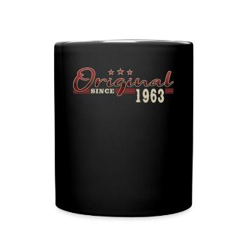 60th birthday born 1963 Original Since 1963 - Full Colour Mug - black - Front