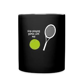 Drôle de balle de tennis - Mug uni - noir - Devant