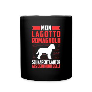 Lagotto Romagnolo schnarcht laut Trüffelhund - Tasse einfarbig - Schwarz - Vorne
