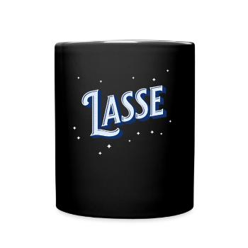 Lasse Namen personalisiert - Tasse einfarbig - Schwarz - Vorne