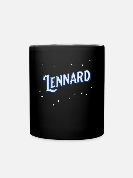 Lennard Namen personalisiert - Tasse einfarbig - Schwarz